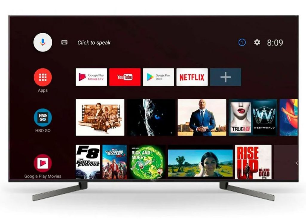 Sony X955G - interface android TV