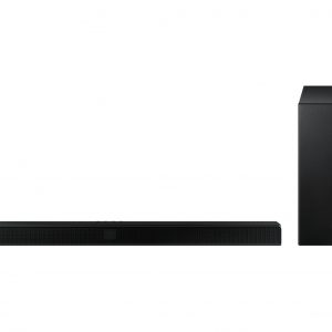 Soundbar Samsung HW-T555 - visão frontal com subwoofer 2